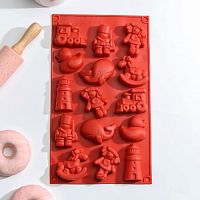 Силиконовая форма для выпечки "Детское воображение" 30*17,5*2см